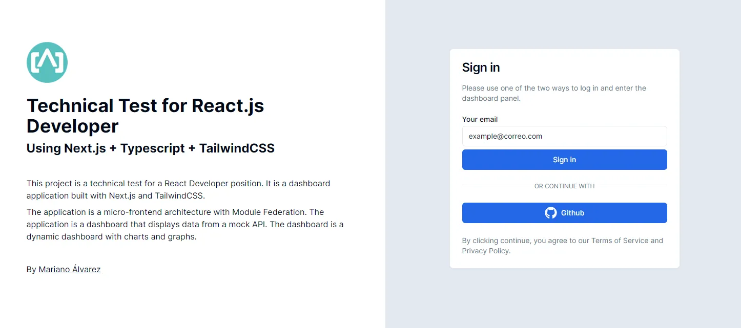 Screenshot: Initial Page Screenshot: Initial Page