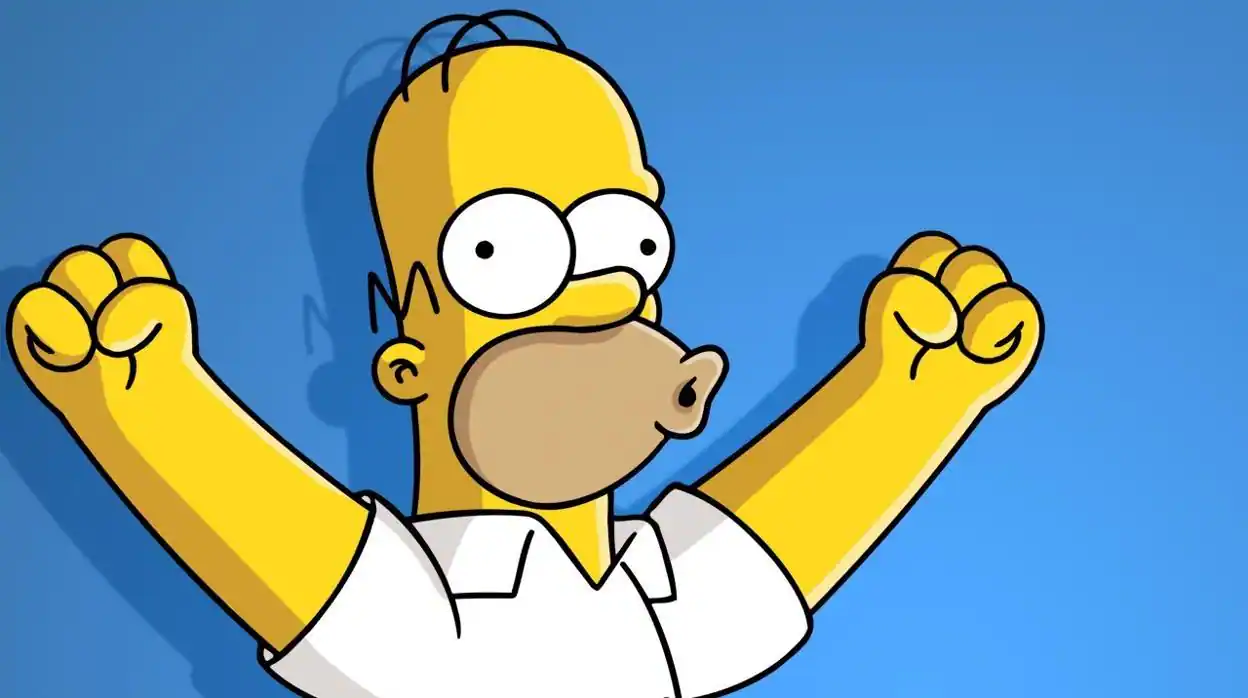 Homer Simpson festejando Homer Simpson festejando